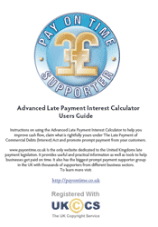 Advanced Late Payment Interest calculator Quick Start Guide